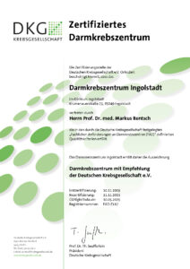 DarmZentrum Klinikum Ingolstadt, Rezertifizierung Oktober 2017