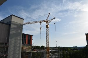 Bauarbeiten an der Außenfassade