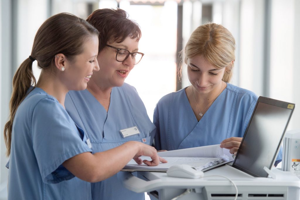 Besprechung mit der Stationsleitung der Intensivstation