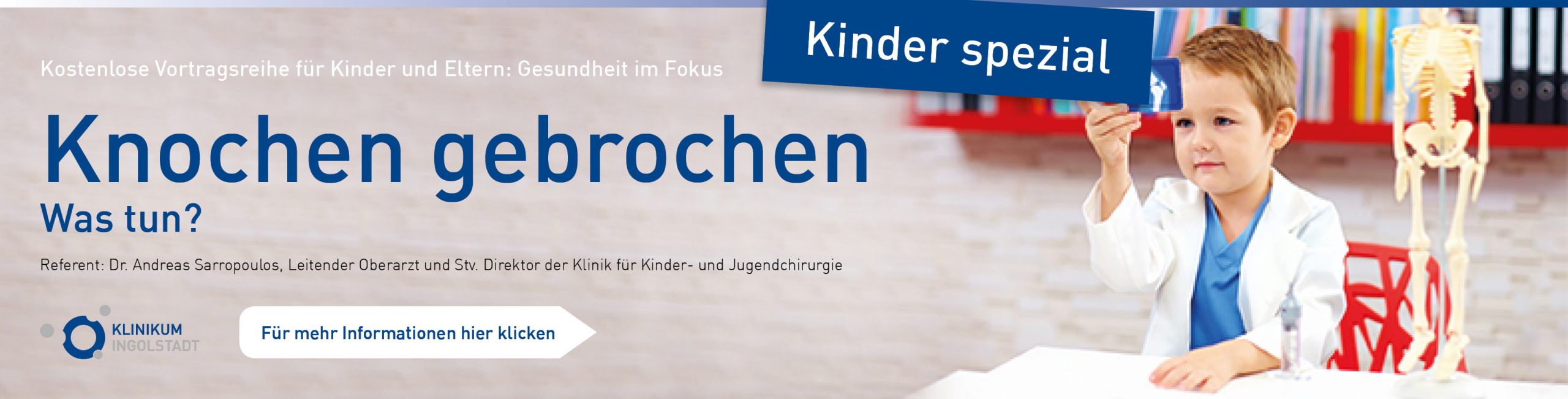 Online Banner Veranstaltung Knochen gebrochen - Was tun?